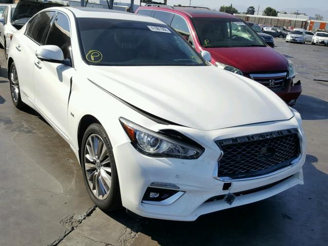 JN1EV7AR6JM438158 - 2018 INFINITI Q50 LUXE WHITE photo 1