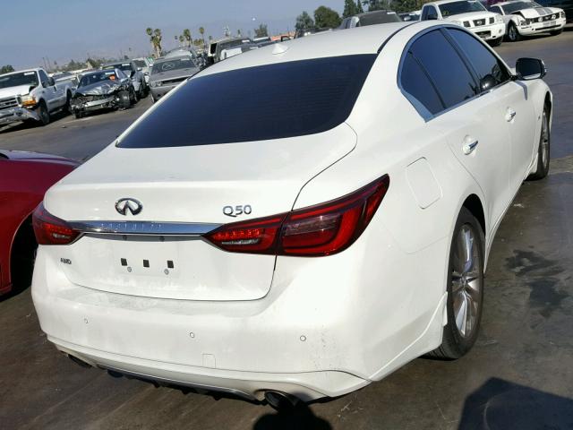 JN1EV7AR6JM438158 - 2018 INFINITI Q50 LUXE WHITE photo 4