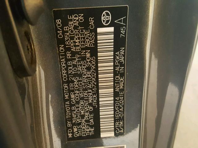 JTKDE167290279065 - 2009 TOYOTA SCION TC 黑色 照片 10