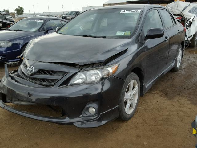 5YFBU4EE8DP102148 - 2013 TOYOTA COROLLA BA BLACK photo 2