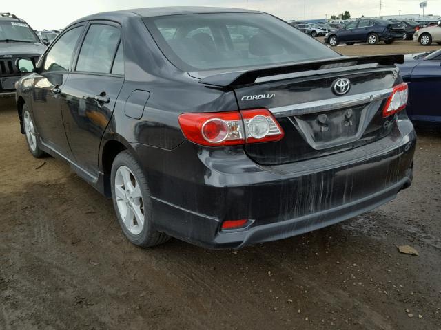 5YFBU4EE8DP102148 - 2013 TOYOTA COROLLA BA BLACK photo 3