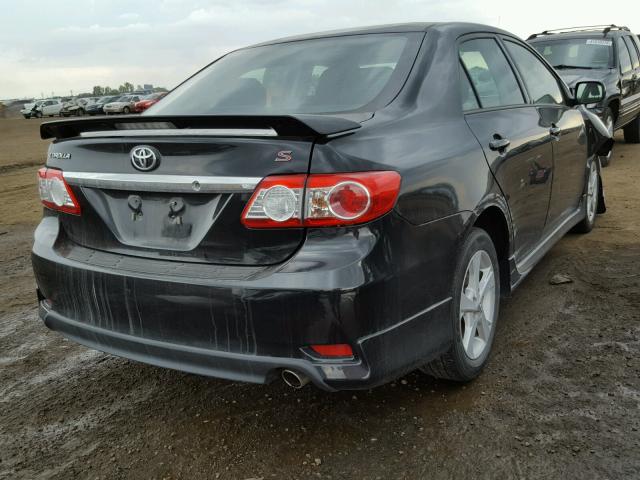 5YFBU4EE8DP102148 - 2013 TOYOTA COROLLA BA BLACK photo 4