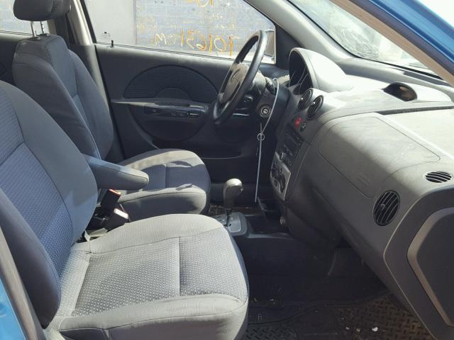 KL1TD66657B768532 - 2007 CHEVROLET AVEO BASE Көк фото 5