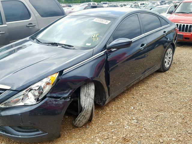 5NPEB4AC7CH345551 - 2012 HYUNDAI SONATA GLS BLUE photo 9