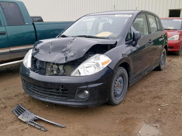 3N1BC13E78L378685 - 2008 NISSAN VERSA S BLACK photo 2