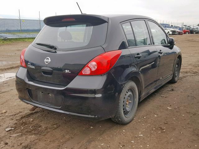 3N1BC13E78L378685 - 2008 NISSAN VERSA S BLACK photo 4