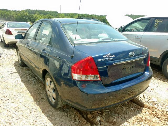 KNAFE121385559481 - 2008 KIA SPECTRA EX BLUE photo 3