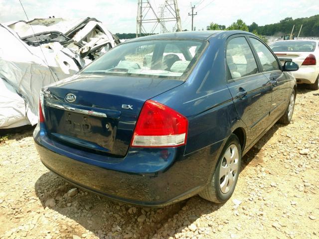 KNAFE121385559481 - 2008 KIA SPECTRA EX BLUE photo 4