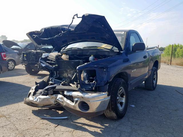 1D7HA16KX8J139658 - 2008 DODGE RAM 1500 S BLUE photo 2