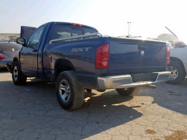 1D7HA16KX8J139658 - 2008 DODGE RAM 1500 S BLUE photo 3