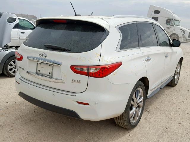 5N1AL0MM8DC348668 - 2013 INFINITI JX35 WHITE photo 4