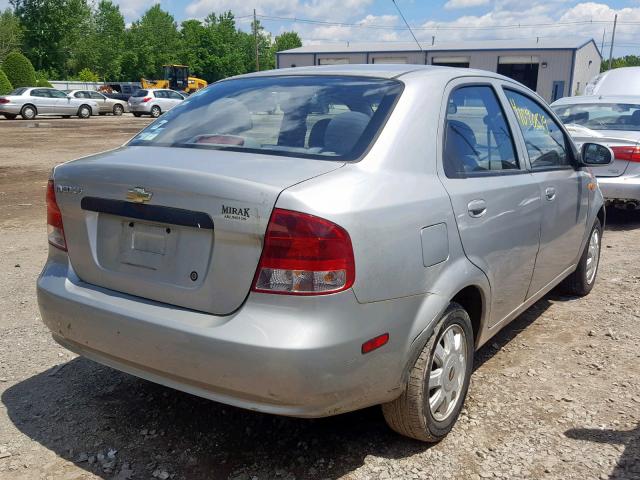 KL1TJ52674B178644 - 2004 CHEVROLET AVEO LS SILVER photo 4