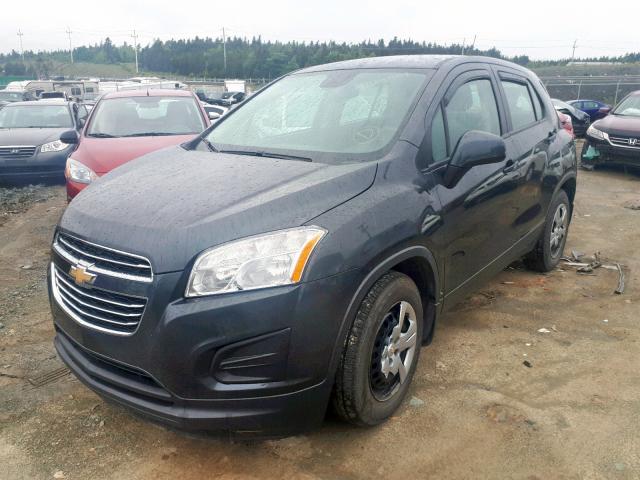 3GNCJKSB2GL268184 - 2016 CHEVROLET TRAX LS GRAY photo 2