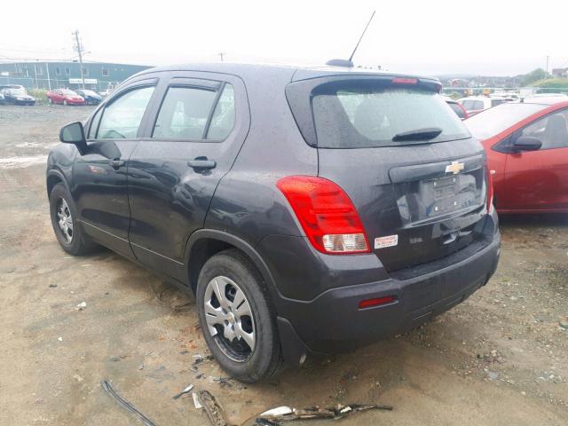 3GNCJKSB2GL268184 - 2016 CHEVROLET TRAX LS GRAY photo 3