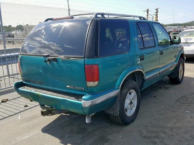 1GNDT13W2SK230622 - 1995 CHEVROLET BLAZER TURQUOISE photo 4