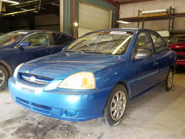 KNADC125446317433 - 2004 KIA RIO BLUE photo 2