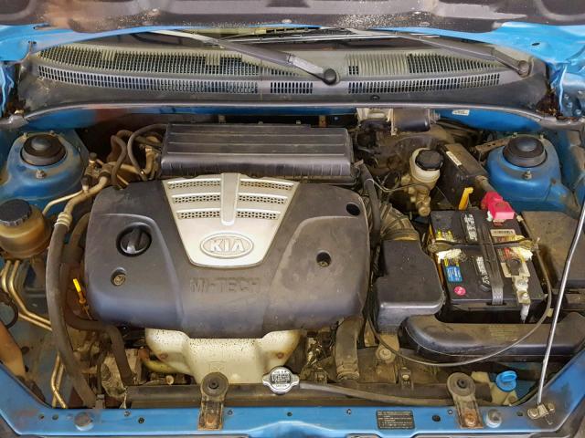 KNADC125446317433 - 2004 KIA RIO BLUE photo 7