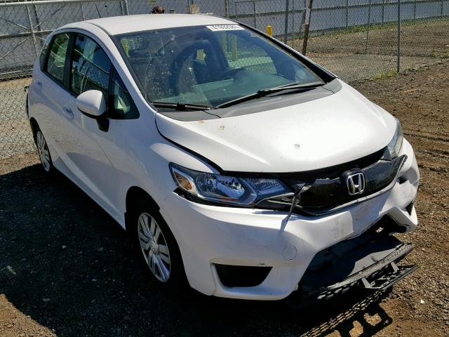 3HGGK5H57FM721512 - 2015 HONDA FIT LX WHITE photo 1