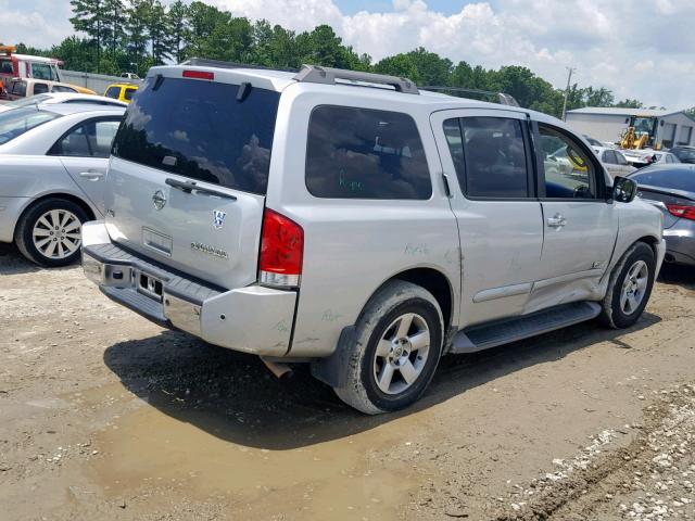 5N1BA08AX7N722622 - 2007 NISSAN ARMADA SE SILVER photo 4