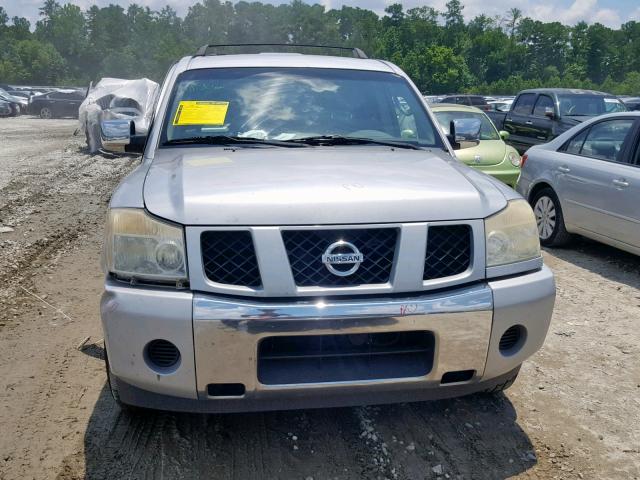 5N1BA08AX7N722622 - 2007 NISSAN ARMADA SE SILVER photo 9