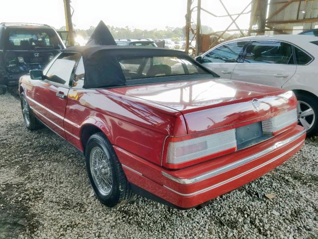 1G6VR3176JU101436 - 1988 CADILLAC ALLANTE RED photo 3