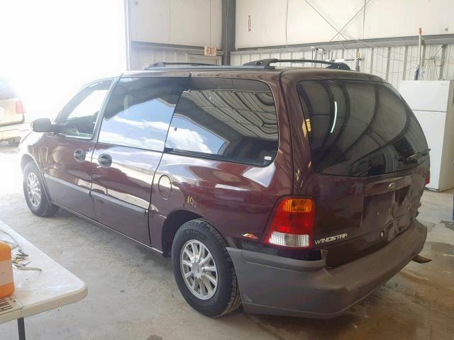 2FMZA5144YBC22419 - 2000 FORD WINDSTAR L MAROON photo 3