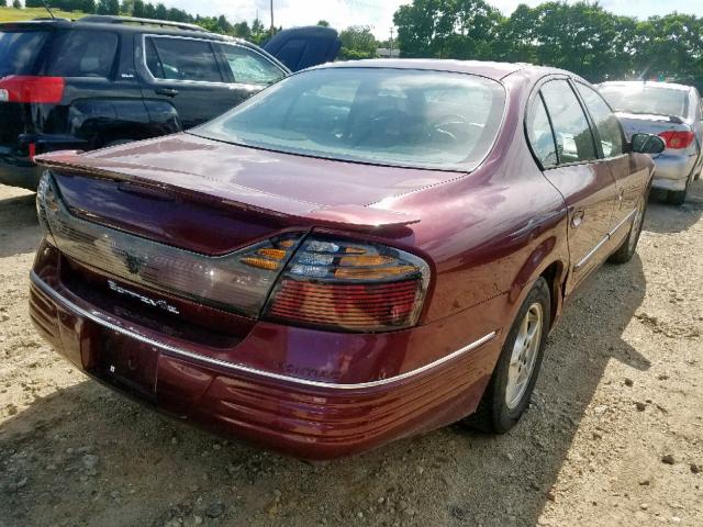 1G2HX54K714288427 - 2001 PONTIAC BONNEVILLE MAROON photo 4