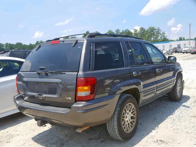 1J4GX58N84C201540 - 2004 JEEP GRAND CHER GRAY photo 4