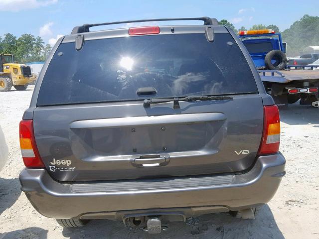 1J4GX58N84C201540 - 2004 JEEP GRAND CHER GRAY photo 9