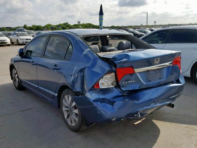 2HGFA1F94BH533598 - 2011 HONDA CIVIC EXL BLUE photo 3