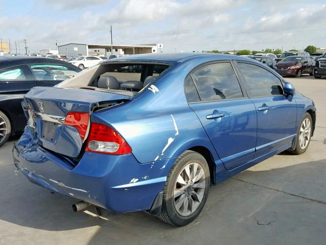 2HGFA1F94BH533598 - 2011 HONDA CIVIC EXL BLUE photo 4