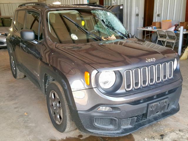 ZACCJAAB0HPF54984 - 2017 JEEP RENEGADE S ნაცრისფერი ფოტო 1