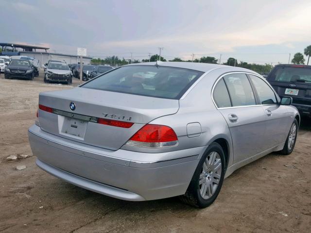 WBAGN63493DR14999 - 2003 BMW 745 LI SILVER photo 4