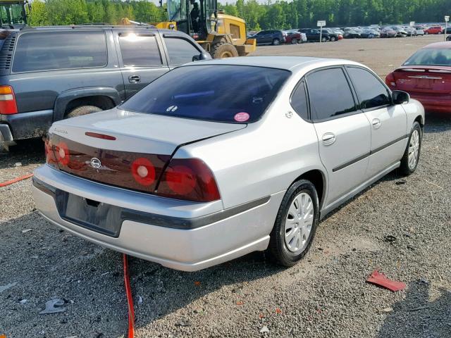 2G1WF52E349204746 - 2004 CHEVROLET IMPALA SILVER photo 4