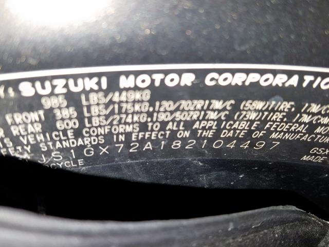 JS1GX72A182104497 - 2008 SUZUKI GSX1300 R BLACK photo 20