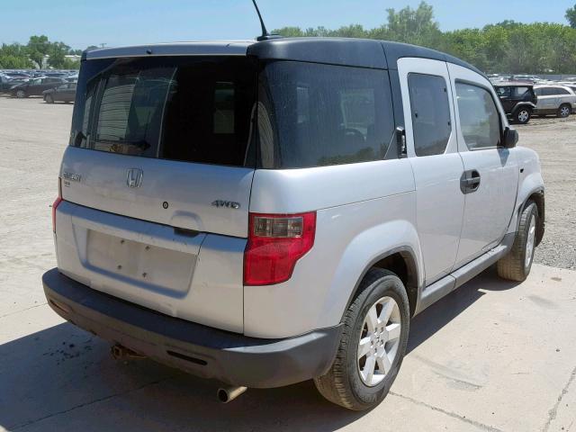 5J6YH28739L004493 - 2009 HONDA ELEMENT EX SILVER photo 4