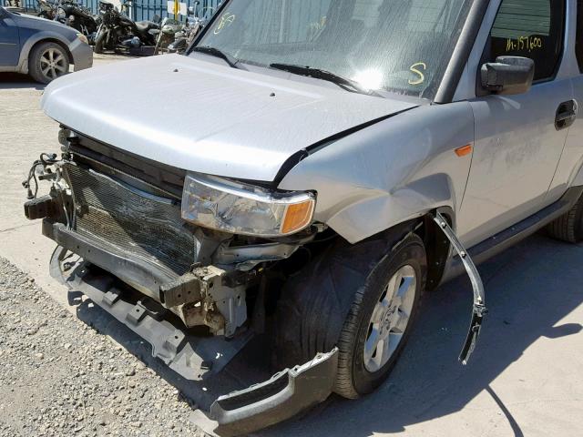 5J6YH28739L004493 - 2009 HONDA ELEMENT EX SILVER photo 9