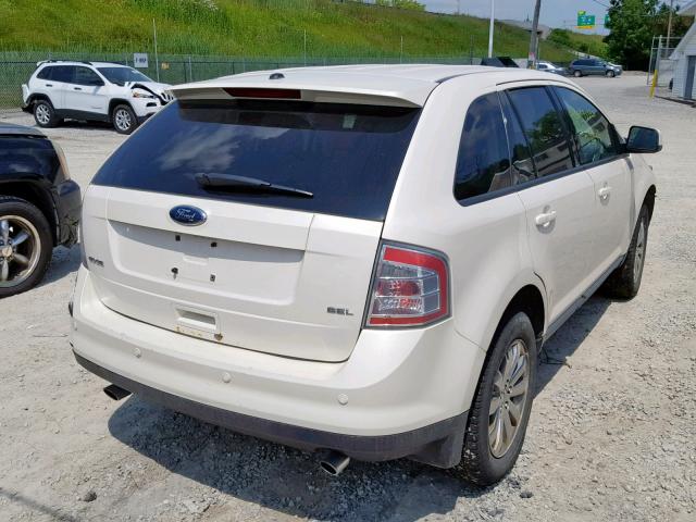 2FMDK38C08BA66274 - 2008 FORD EDGE SEL WHITE photo 4