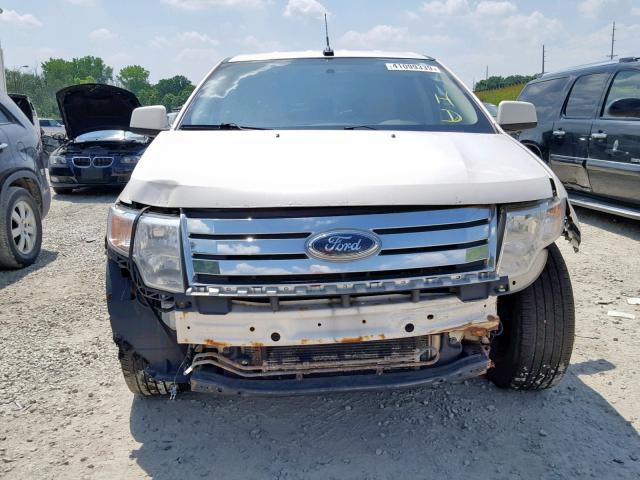 2FMDK38C08BA66274 - 2008 FORD EDGE SEL WHITE photo 9