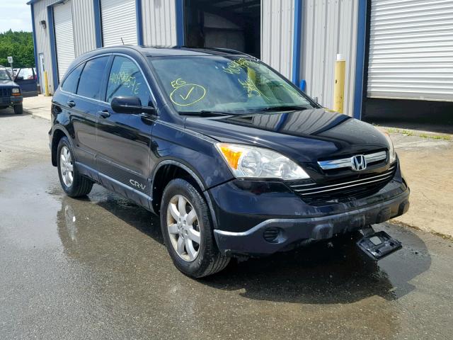 JHLRE48777C037835 - 2007 HONDA CR-V EXL BLACK photo 1