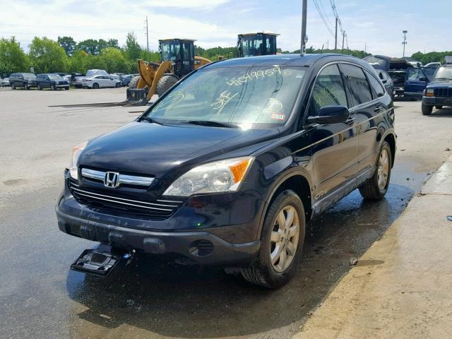 JHLRE48777C037835 - 2007 HONDA CR-V EXL BLACK photo 2