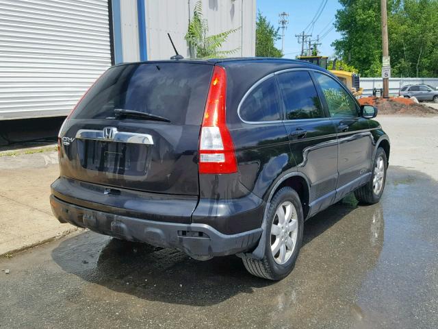 JHLRE48777C037835 - 2007 HONDA CR-V EXL BLACK photo 4