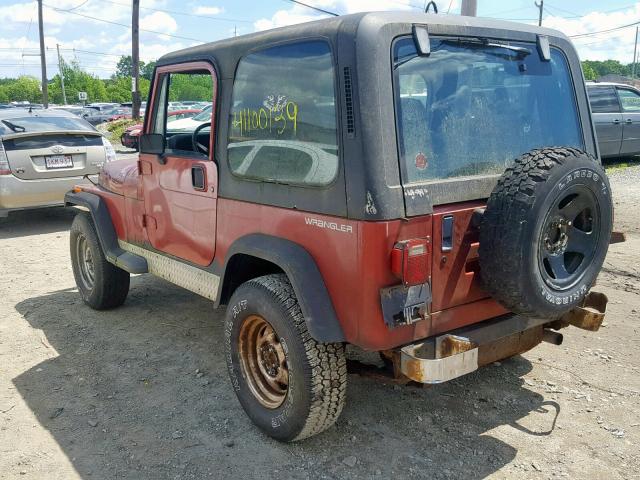 2J4FY29S1NJ520670 - 1992 JEEP WRANGLER / BROWN photo 3