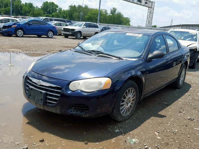 1C3EL46X54N125985 - 2004 CHRYSLER SEBRING LX BLUE photo 2