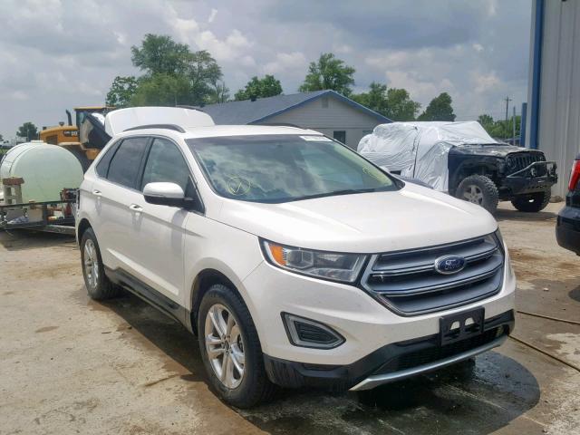 2FMTK4J86FBC22208 - 2015 FORD EDGE SEL WHITE photo 1