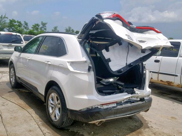 2FMTK4J86FBC22208 - 2015 FORD EDGE SEL WHITE photo 3