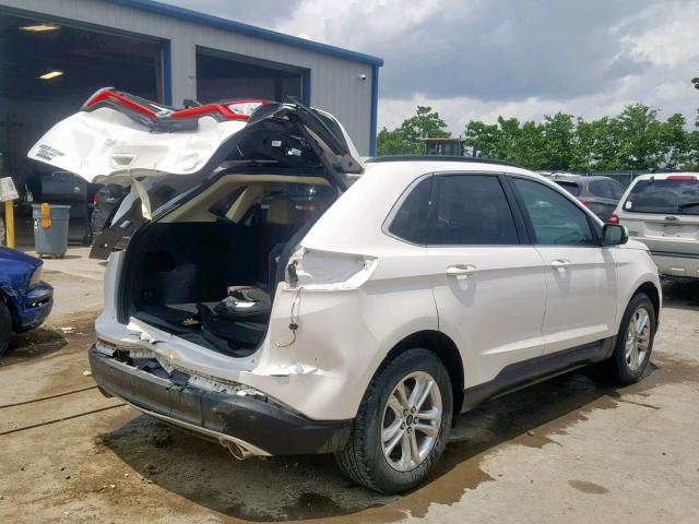 2FMTK4J86FBC22208 - 2015 FORD EDGE SEL WHITE photo 4