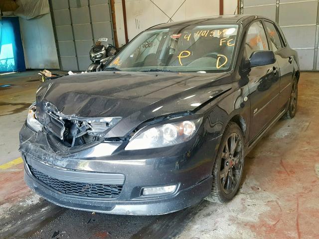 JM1BK344271707767 - 2007 MAZDA 3 HATCHBAC BLACK photo 2