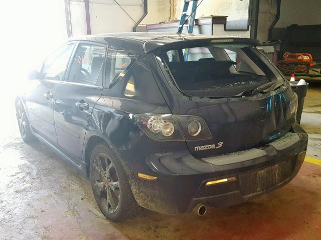 JM1BK344271707767 - 2007 MAZDA 3 HATCHBAC BLACK photo 3