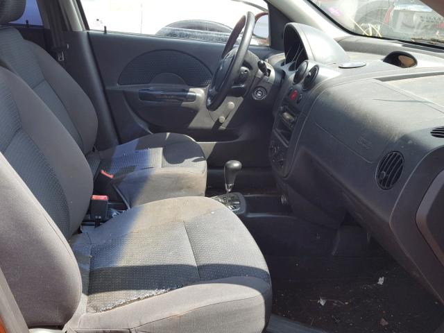 KL1TD66626B588178 - 2006 CHEVROLET AVEO BASE Narıncı foto 5